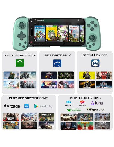 Controlador de Juegos Móvil arVin para Android/iOS - Gamepad Inalámbrico