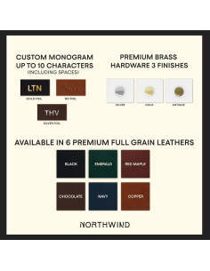 Bandeja Catchall de Cuero Northwind 15.24x15.24cm Personalizada 2