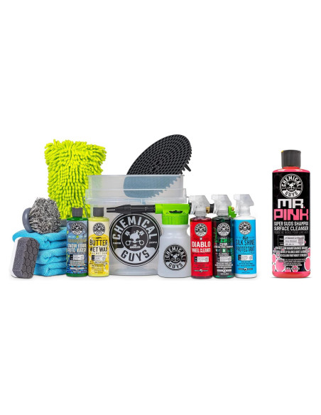 Kit de Lavado de Autos Chemical Guys 14 Piezas con Jabón 473 ml