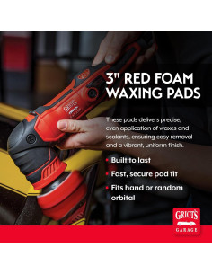 Almohadillas de Cera de Espuma Roja Griot's Garage 3" Juego de 3 2
