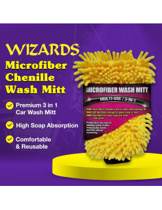 Mitón de Microfibra Chenille Wizards - Lavado Premium 28x18 cm 2