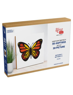 Set de Pintura 3D Wise Elk Rosa - Collage Mariposa 17.78 cm