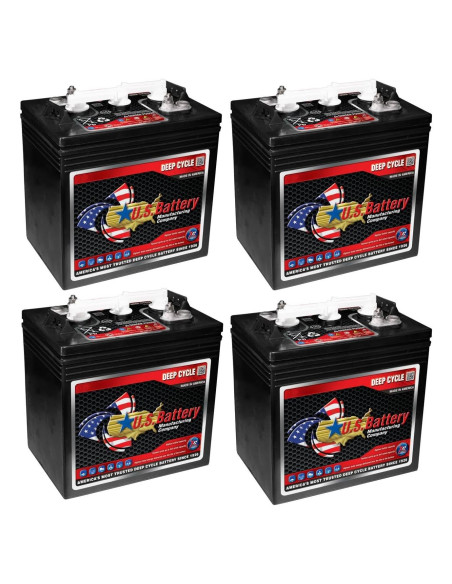 Juego de 4 Baterías US Battery US1800XC2 6V 208Ah Ciclo Profundo