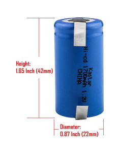 Batería Recambio Kastar Ni-MH 1700mAh SUB C para Afeitadoras 2