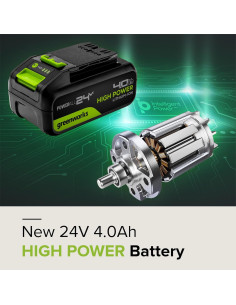 Batería de Litio-Ion 24V 4.0Ah Greenworks - 35% Más Potencia 2