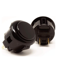 Botón Sanwa OBSF-30 30mm Negro para Joystick Arcade