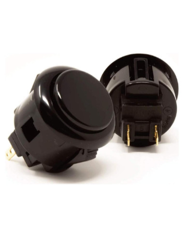 Botón Sanwa OBSF-30 30mm Negro para Joystick Arcade