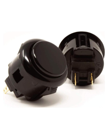 Botón Sanwa OBSF-30 30mm Negro para Joystick Arcade