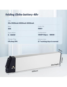 Batería de Ebike Plegable 48V 10.4Ah ShunTongDa DCH-006 2
