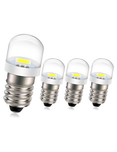 Bombilla LED E10 6V 0.12W Blanca 6000K Ruiandsion - 4 Pcs