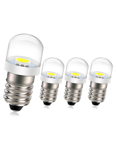 Bombilla LED E10 6V 0.12W Blanca 6000K Ruiandsion - 4 Pcs