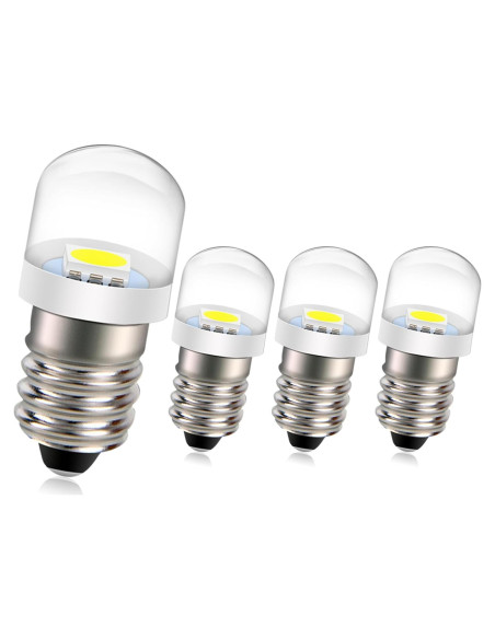 Bombilla LED E10 6V 0.12W Blanca 6000K Ruiandsion - 4 Pcs