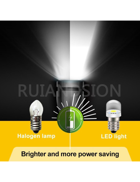 Bombilla LED E10 6V 0.12W Blanca 6000K Ruiandsion - 4 Pcs