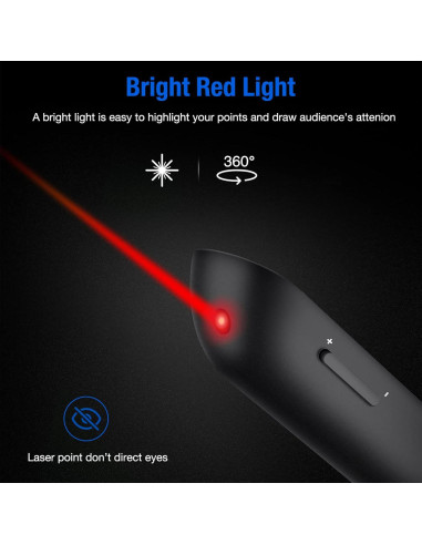 Controlador de Presentación Inalámbrico DinoFire RCRF-021 Bluetooth y RF