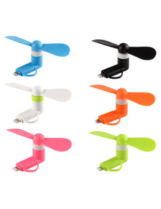 Mini Ventilador USB Gfytdxe - Paquete de 6 Colores Variados
