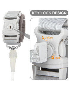 Correa Antipérdida para Niños Blisstime 2m Gris Claro 2