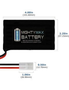 Batería NiMH 9.6V 2000mAh Mighty Max para coches RC 2