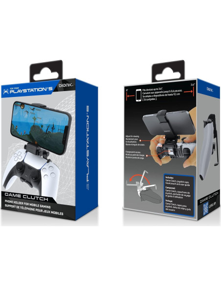 Soporte Bionik Game Clutch para PS5 y teléfono móvil