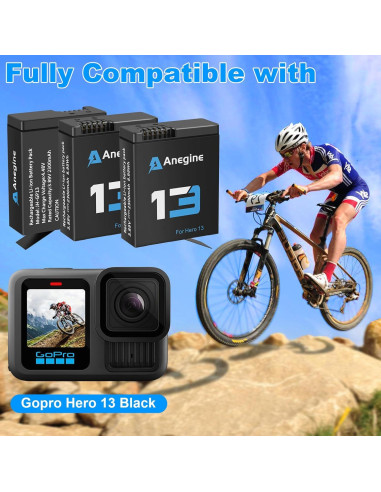 Baterías Anegine Hero 13 2300mAh + Cargador LCD 3 Canales