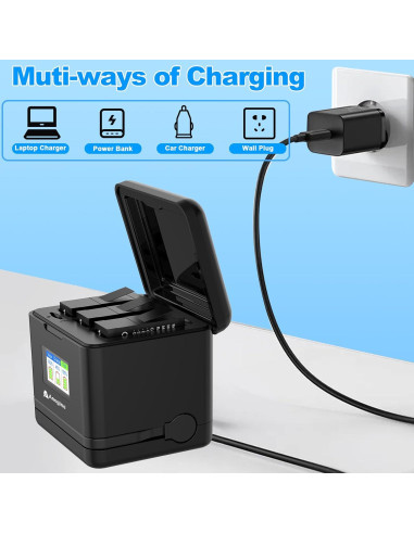 Baterías Anegine Hero 13 2300mAh + Cargador LCD 3 Canales