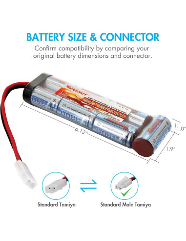 Batería Tenergy 8.4V 3800mAh NiMH para Airsoft AEG