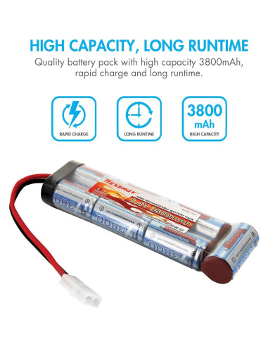 Batería Tenergy 8.4V 3800mAh NiMH para Airsoft AEG