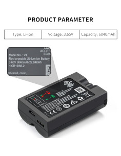 Batería de Reemplazo Litio-Ion 6040mAh para Timbre Ring 2