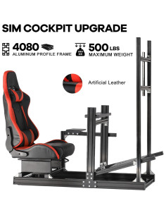 Soporte de Simulador de Carreras Anman con Monitor Ajustable 2