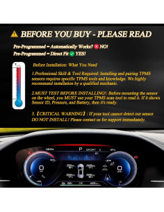 Paquete de 4 Sensores TPMS Yikesai para GM 315MHz 2