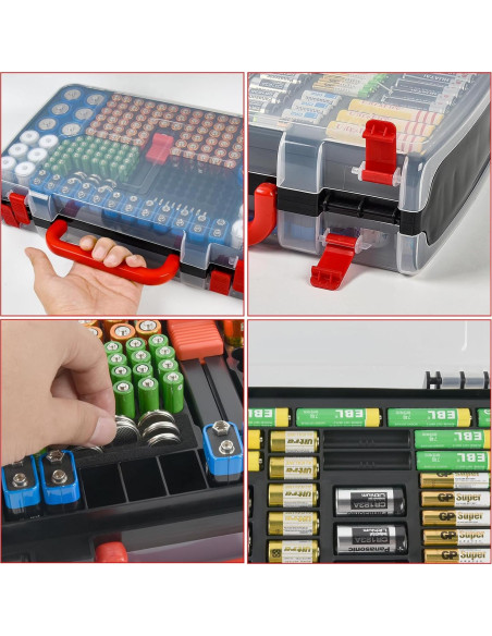 Organizador de Baterías FULLCASE con Probador - Doble Cara 269 Baterías