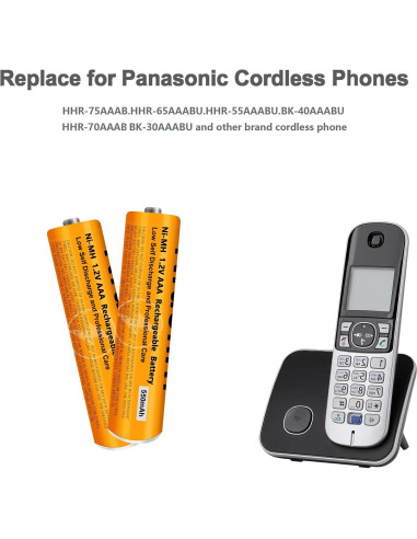 Paquete de 4 Baterías Recargables NiMH AAA 1.2V 550mAh Panasonic