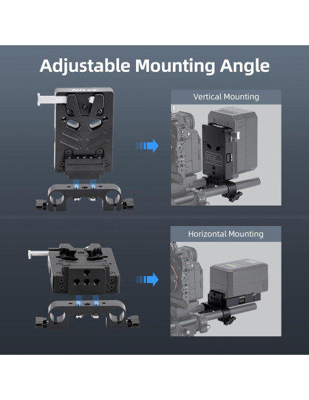 Placa de Batería V Mount Nitze N21-D7 con USB-C y D-tap