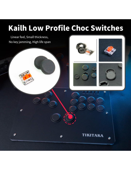 Controlador Arcade TIKITAKA S15B-N 15 Teclas para PC/PS4