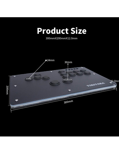 Controlador Arcade TIKITAKA S15B-N 15 Teclas para PC/PS4