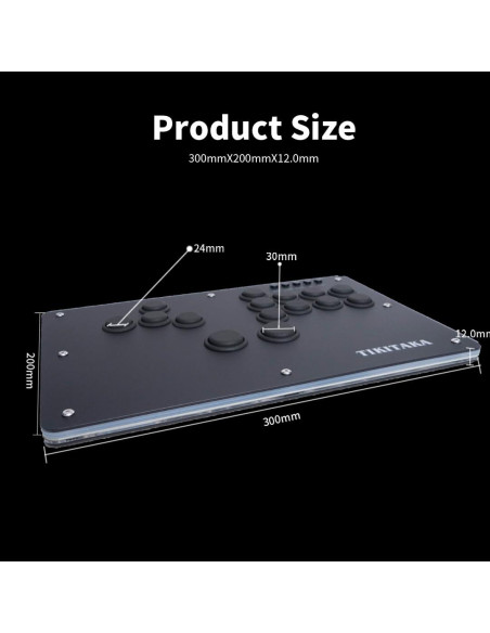 Controlador Arcade TIKITAKA S15B-N 15 Teclas para PC/PS4