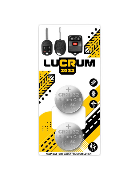 Baterías CR2032 Lucrum para Llave Ford - Paquete de 2