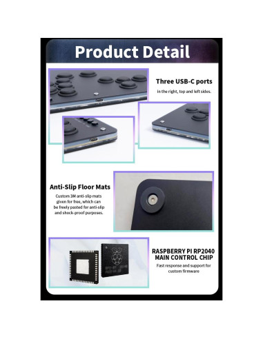 Controlador Arcade TIKITAKA S15B-N 15 Teclas para PC/PS4