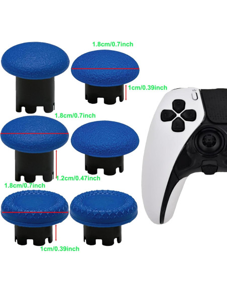Paquete de 6 tapas joystick PS5 DualSense Edge Azul