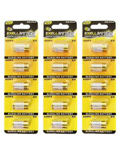 Batería Alcalina Exell A28PX 6V 165mAh Paquete de 3