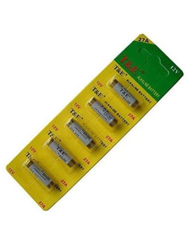 Batería Alcalina 27A MN27 12V T&E - 10 Unidades