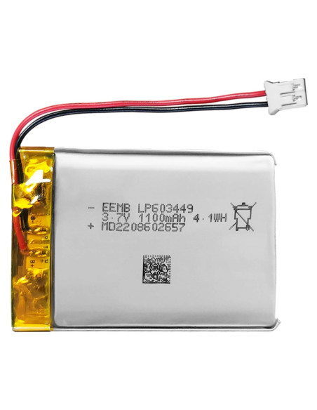 Batería de polímero de litio EEMB 3.7V 1100mAh Lipo con JST