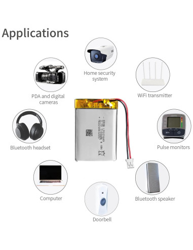 Batería de polímero de litio EEMB 3.7V 1100mAh Lipo con JST