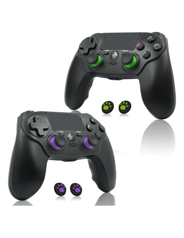 Controlador Inalámbrico Citnh para PS4 y PC - Morado y Verde