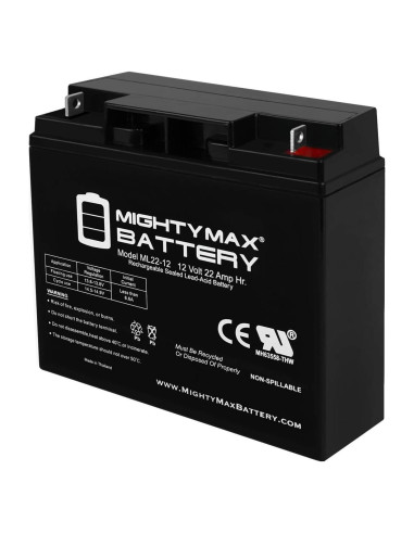 Batería Mighty Max 12V 22AH SLA para Merits Pioneer 1