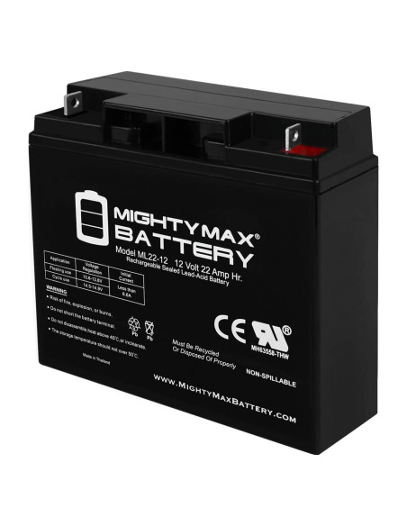 Batería Mighty Max 12V 22AH SLA para Merits Pioneer 1
