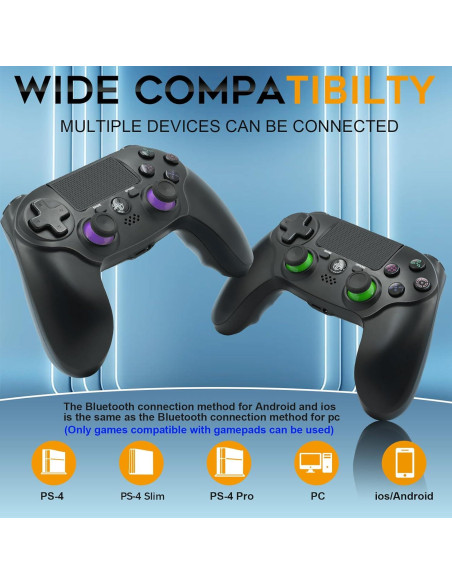 Controlador Inalámbrico Citnh para PS4 y PC - Morado y Verde
