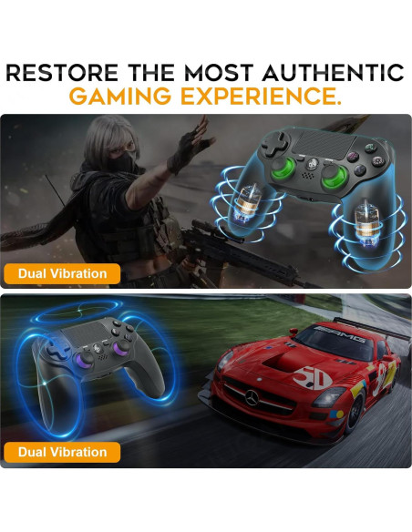 Controlador Inalámbrico Citnh para PS4 y PC - Morado y Verde