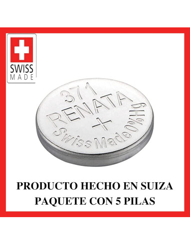 Baterías de Óxido de Plata Renata MP371 x 5 - 1.55V