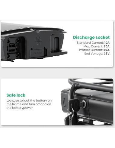 Batería de Ebike YS Yose Power 36V 13Ah para Motor 100-700W