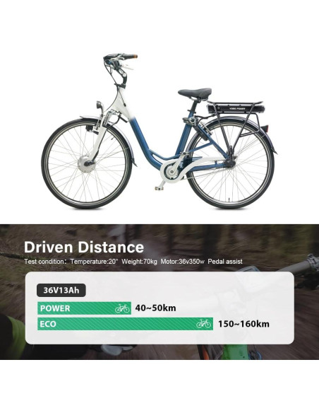 Batería de Ebike YS Yose Power 36V 13Ah para Motor 100-700W